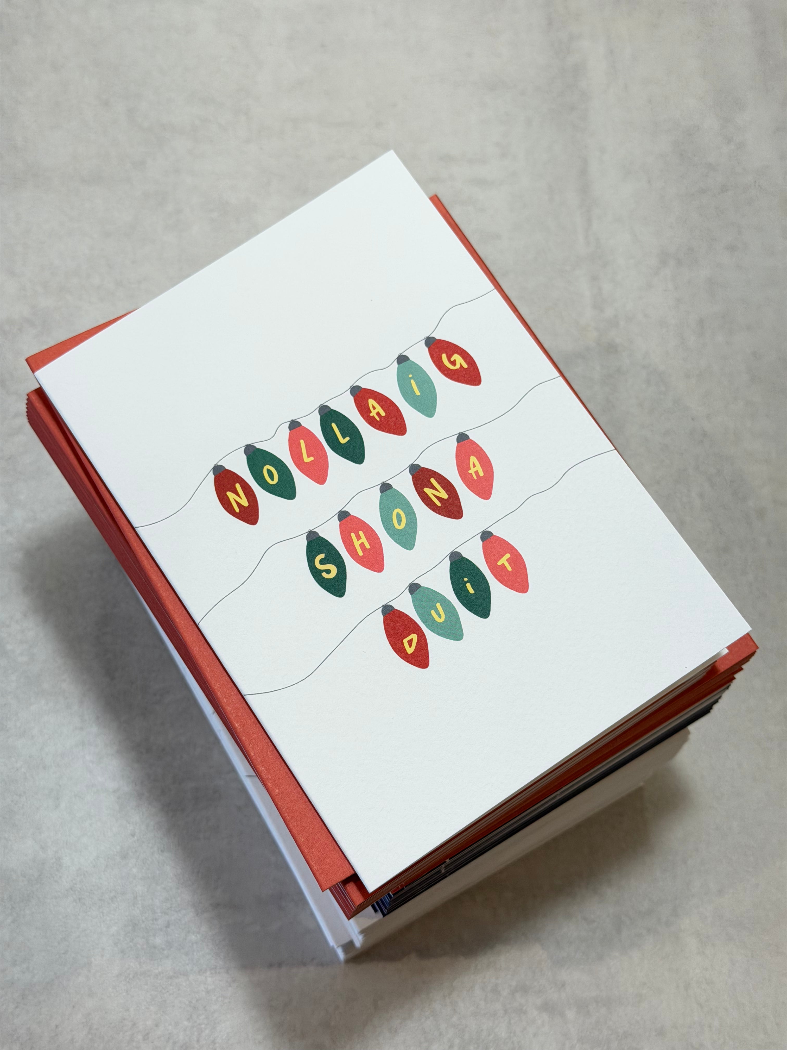 Nollaig Shona Soilse | Merry Christmas Lights | Irish Christmas Card