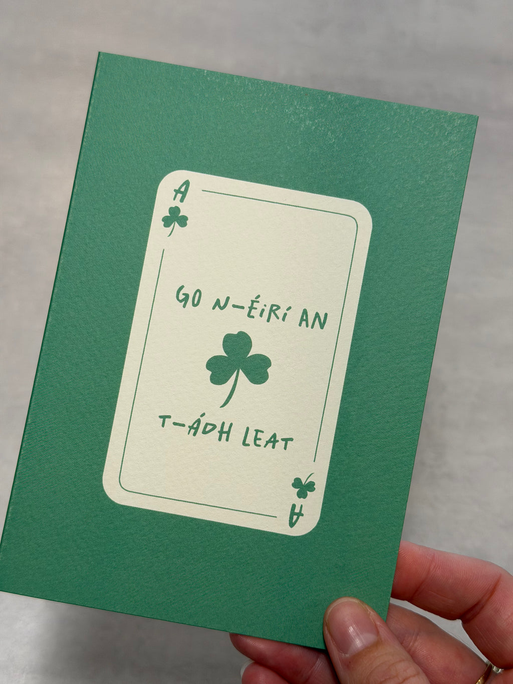 Go N-Eirí An T-Ádh Leat | Good Luck | Irish Greeting Card