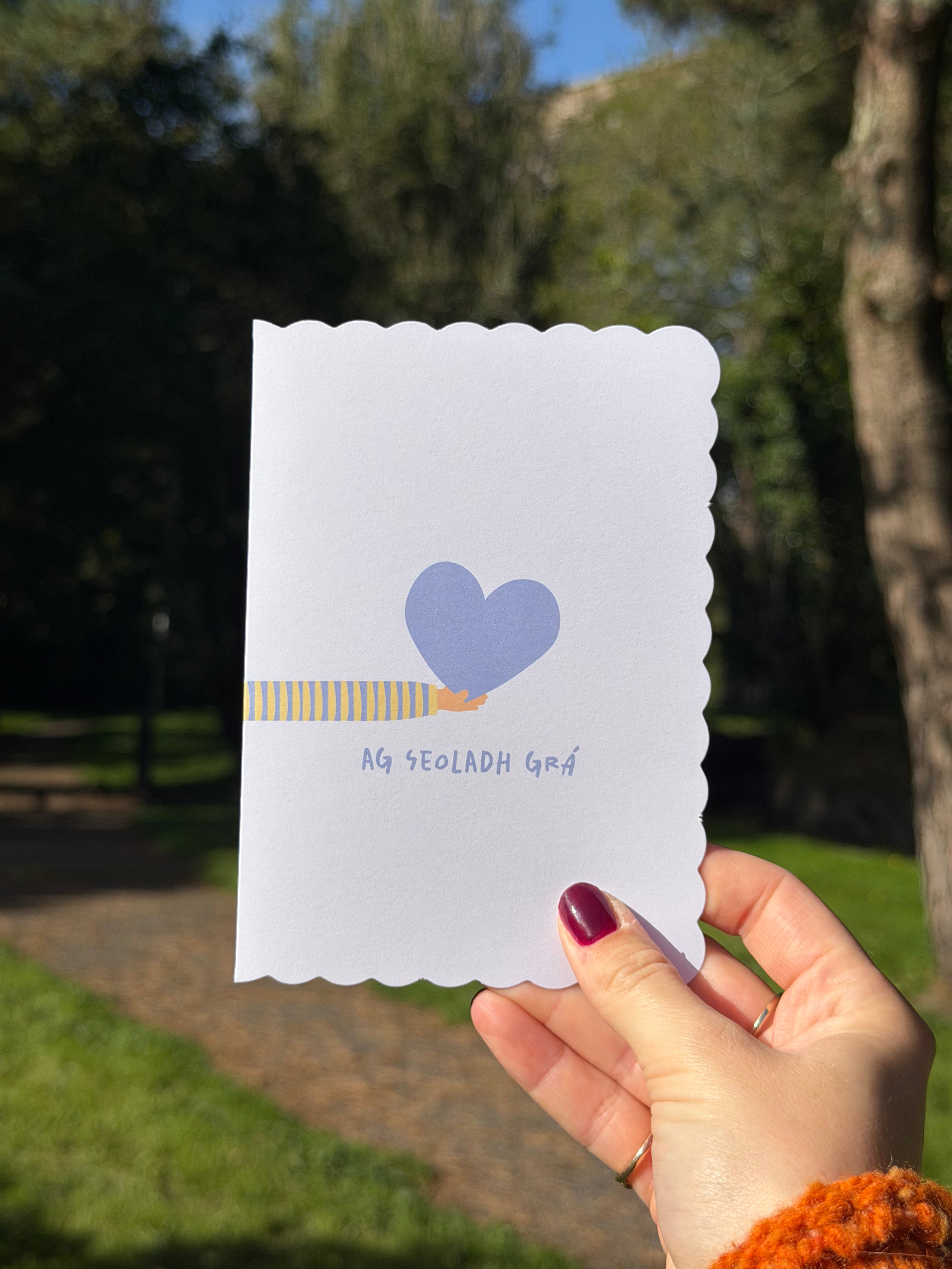 Ag Seoladh Grá | Sending Love | Irish Sympathy Greeting Card