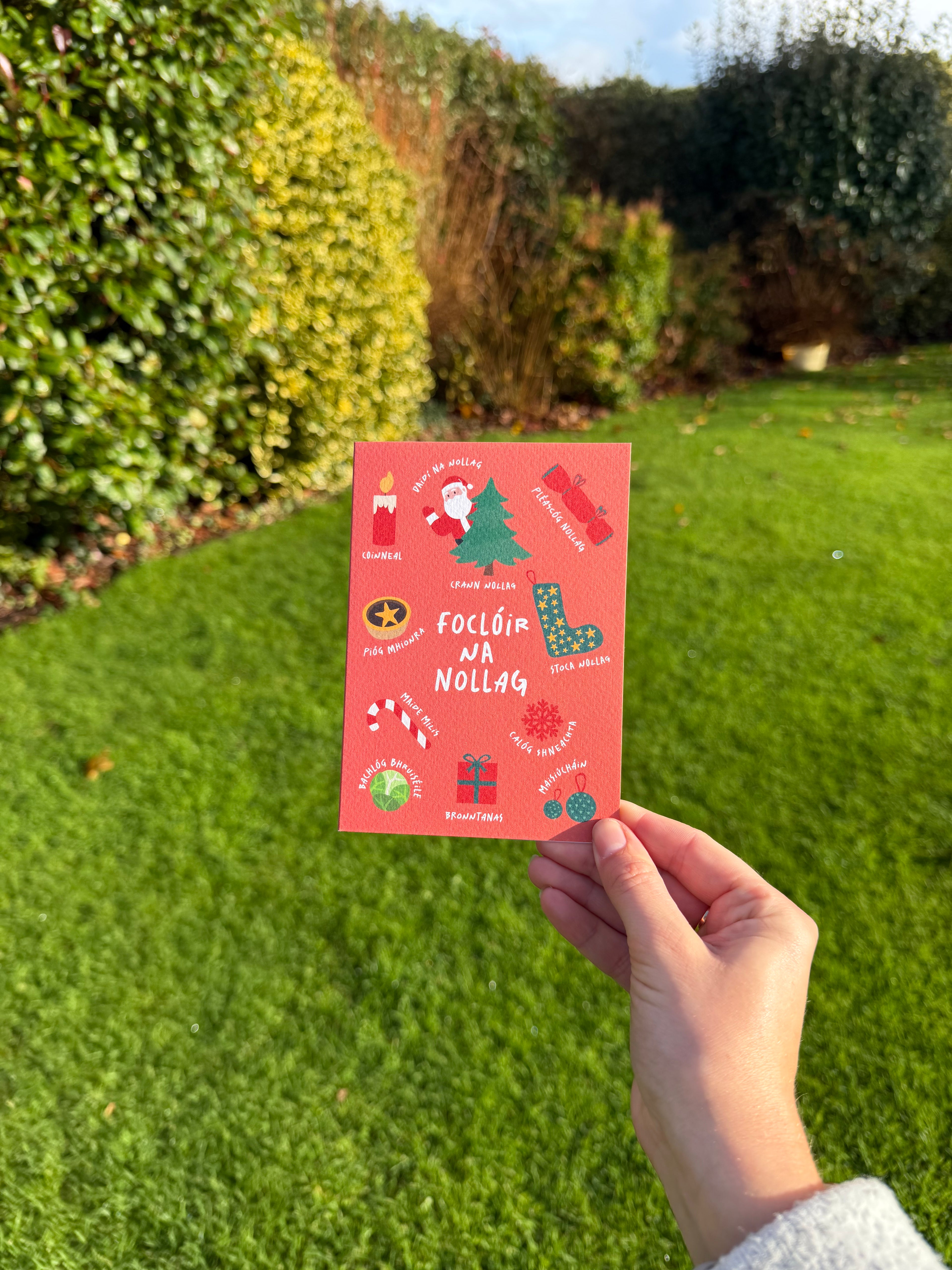 Foclóir Na Nollag  | Christmas Dictionary | Irish Christmas Card