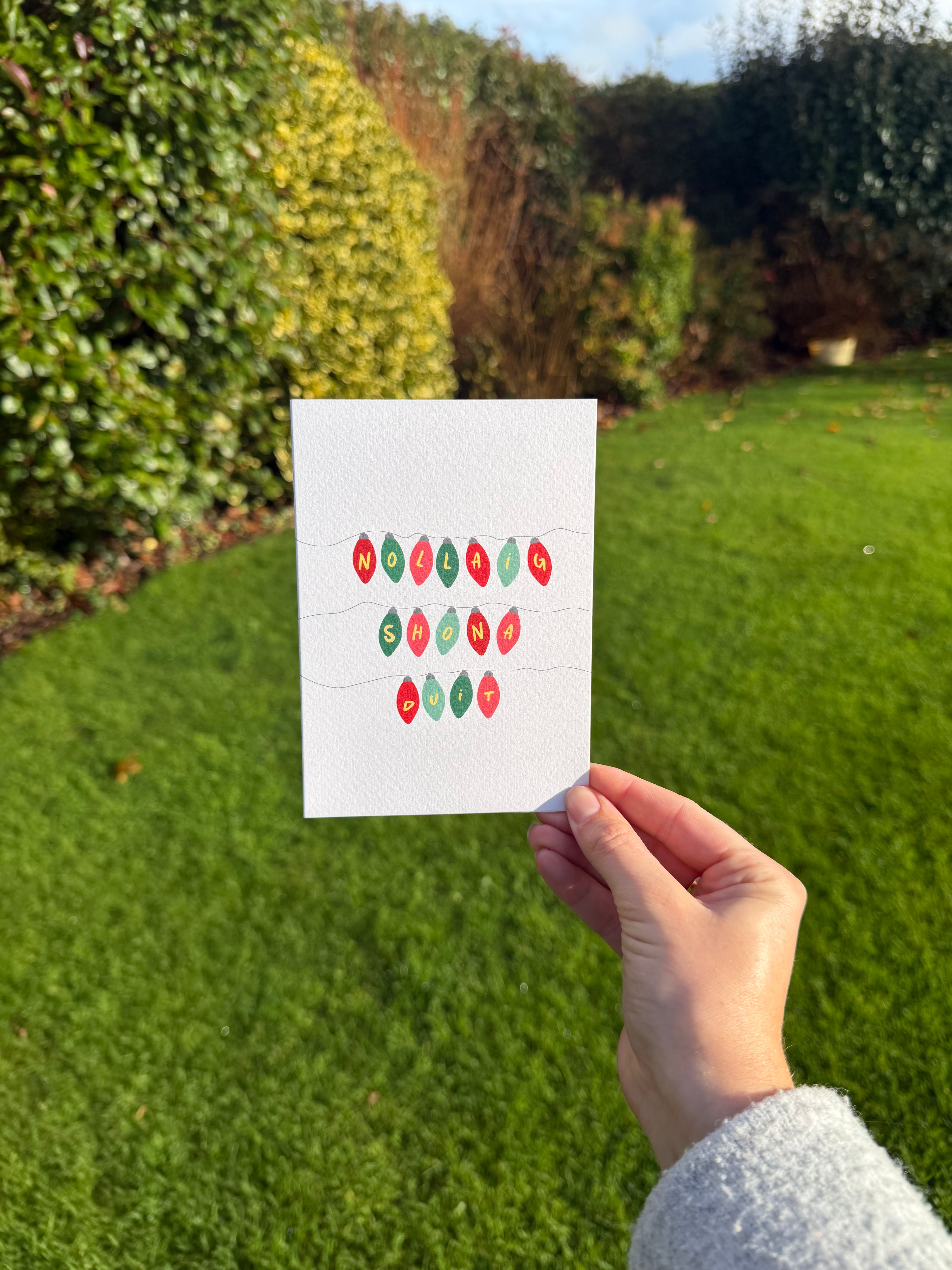 Nollaig Shona Soilse | Merry Christmas Lights | Irish Christmas Card