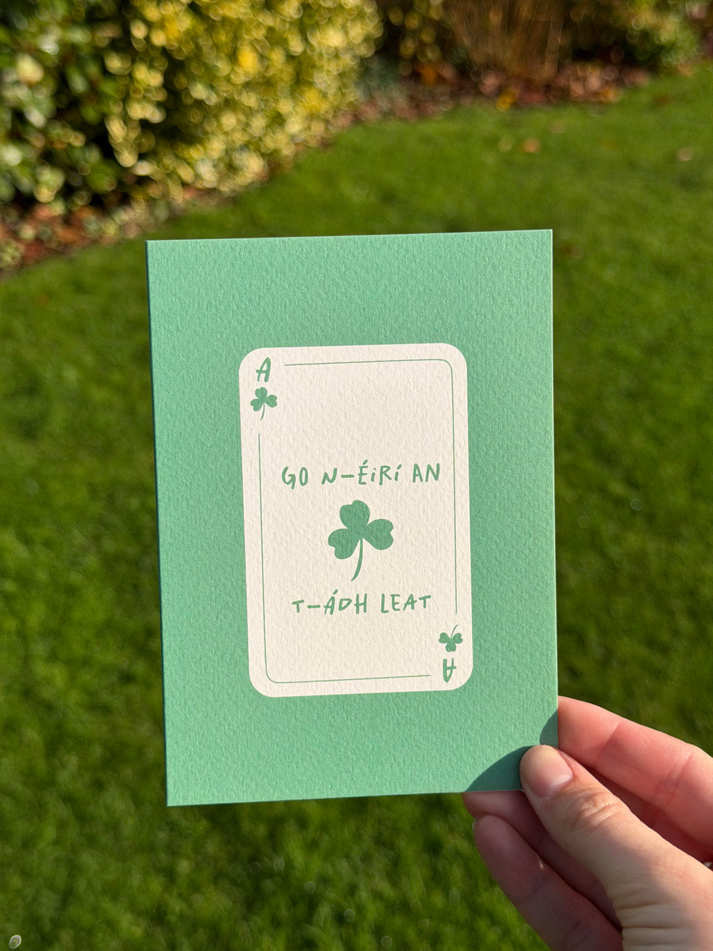 Go N-Eirí An T-Ádh Leat | Good Luck | Irish Greeting Card