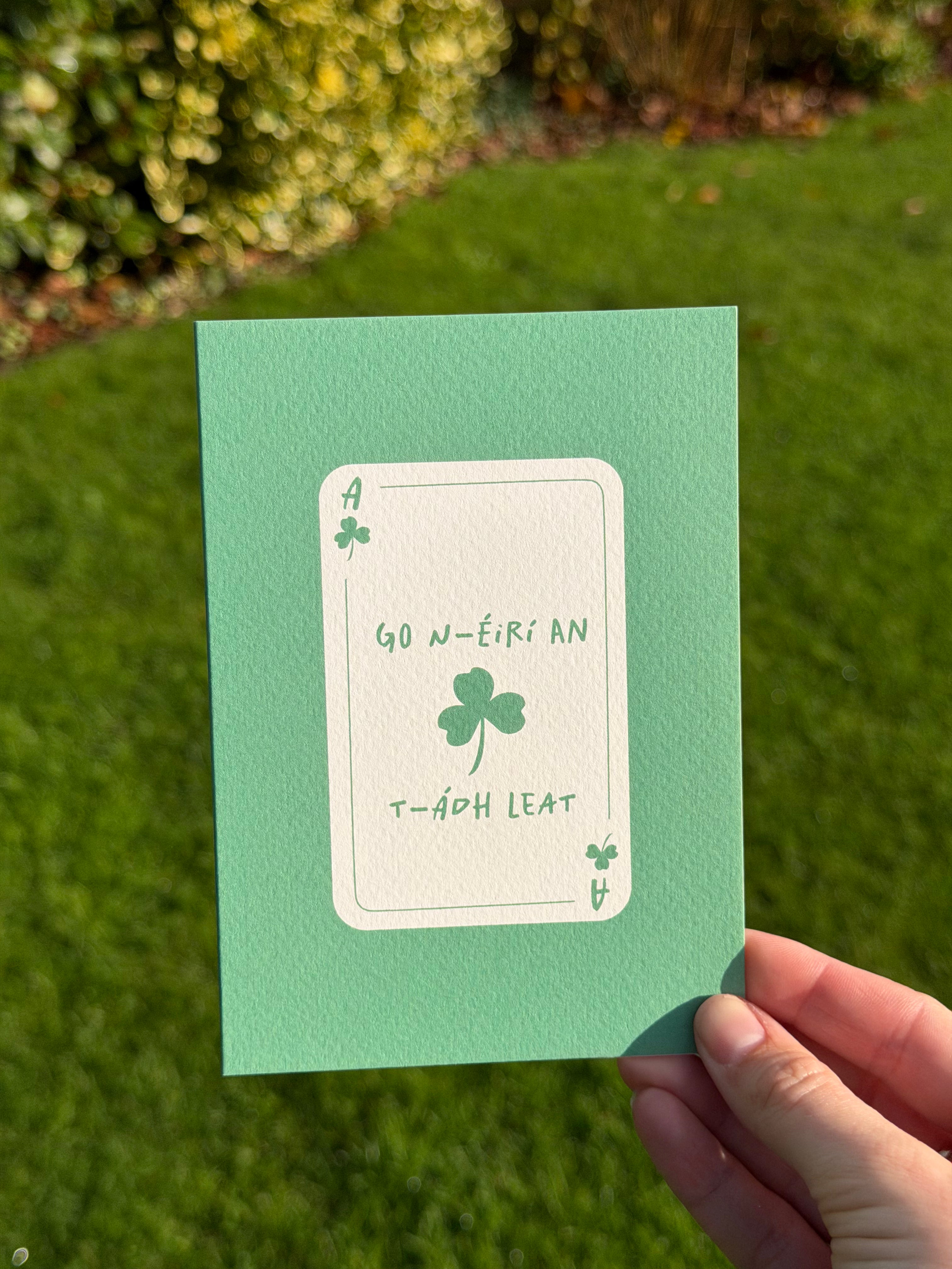 Go N-Eirí An T-Ádh Leat | Good Luck | Irish Greeting Card