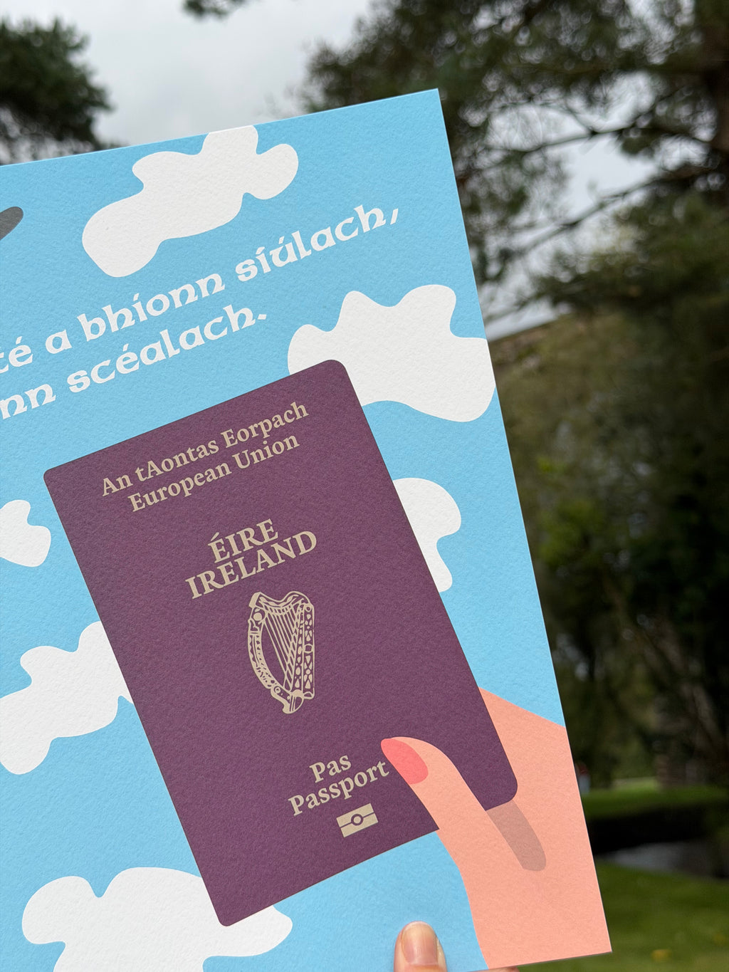 An Té A Bhíonn Siúlach, Bíonn Scéalach  | Irish Seanfhocail Print | Gaeilge Gift