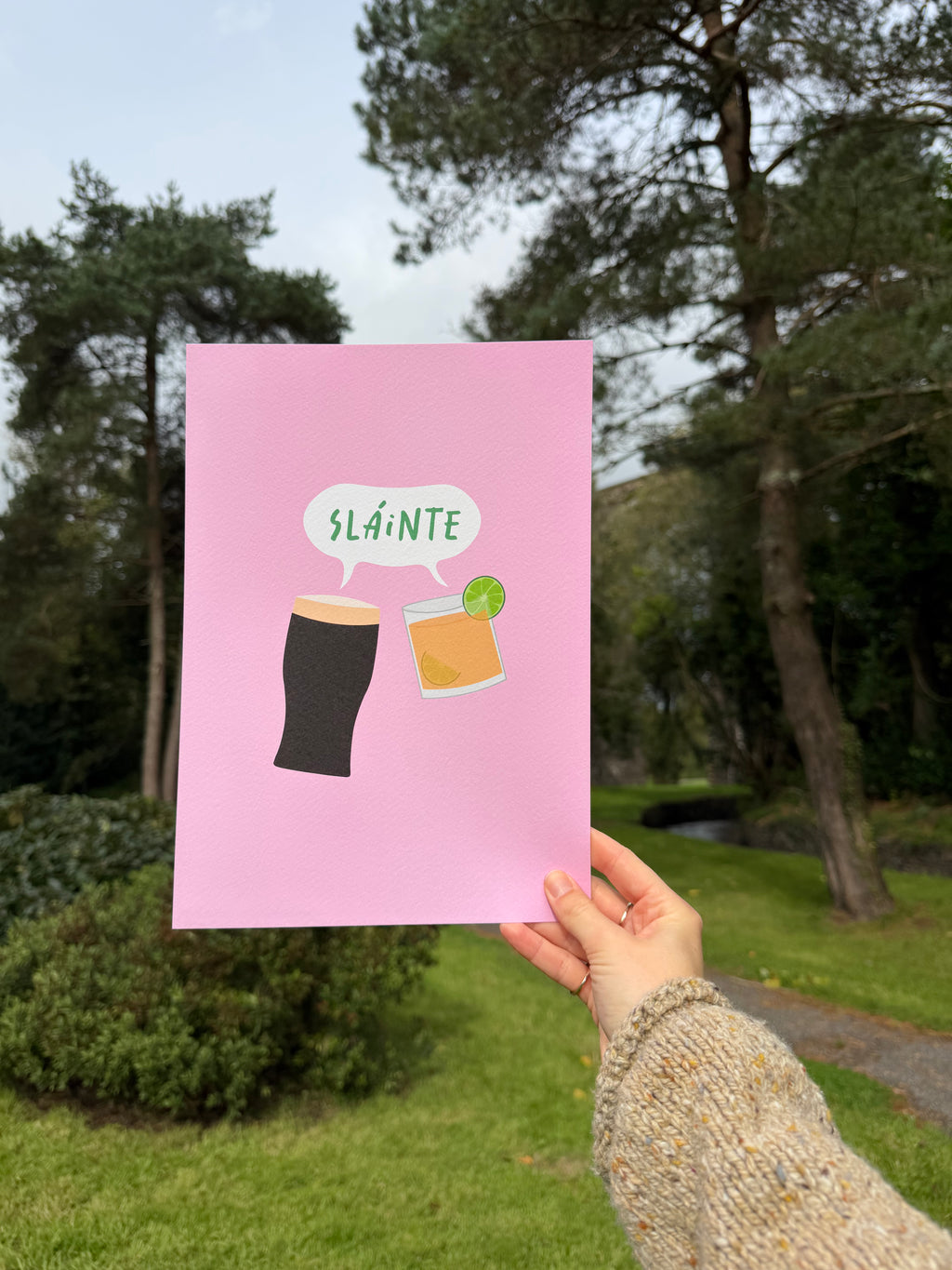 Sláinte / Cheers | Irish Seanfhocail Print | Gaeilge Gift
