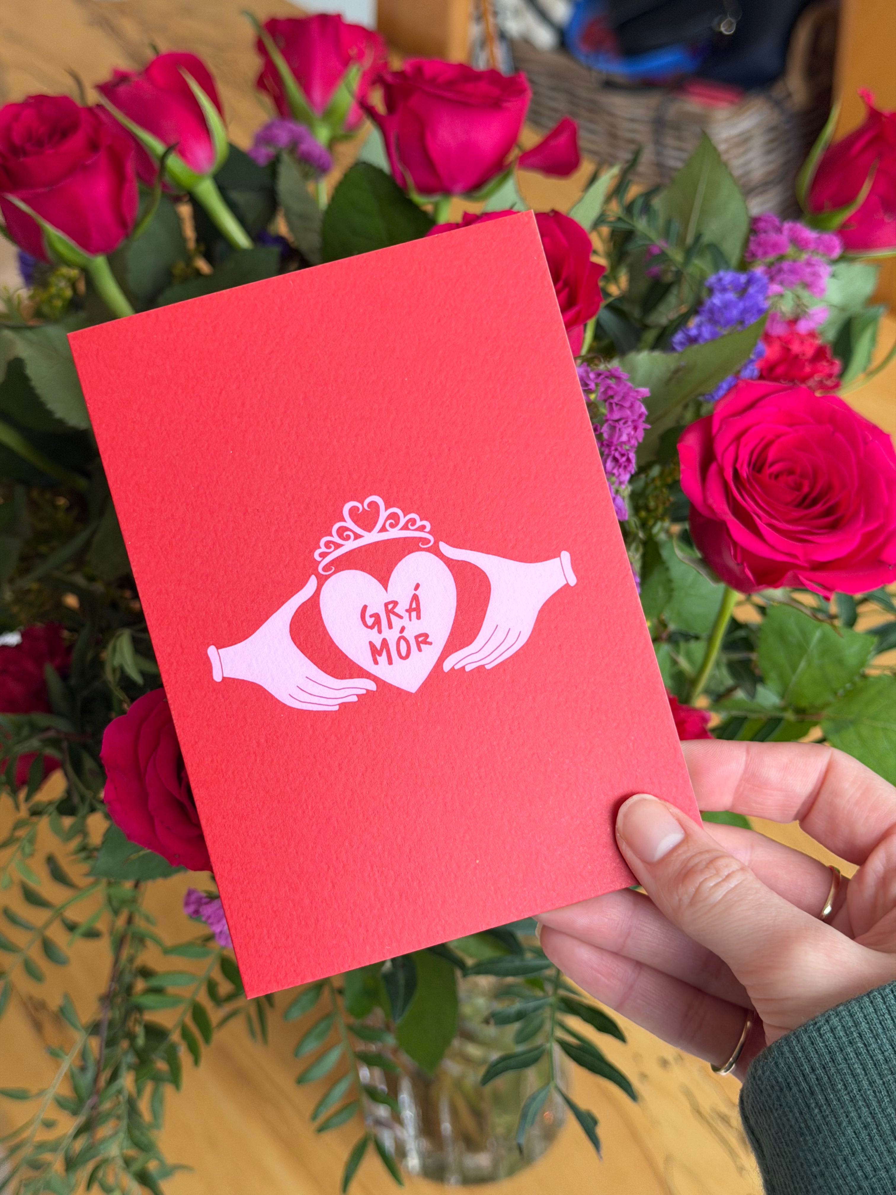 Grá Mór | Big Love Claddagh | Irish Valentine's Card