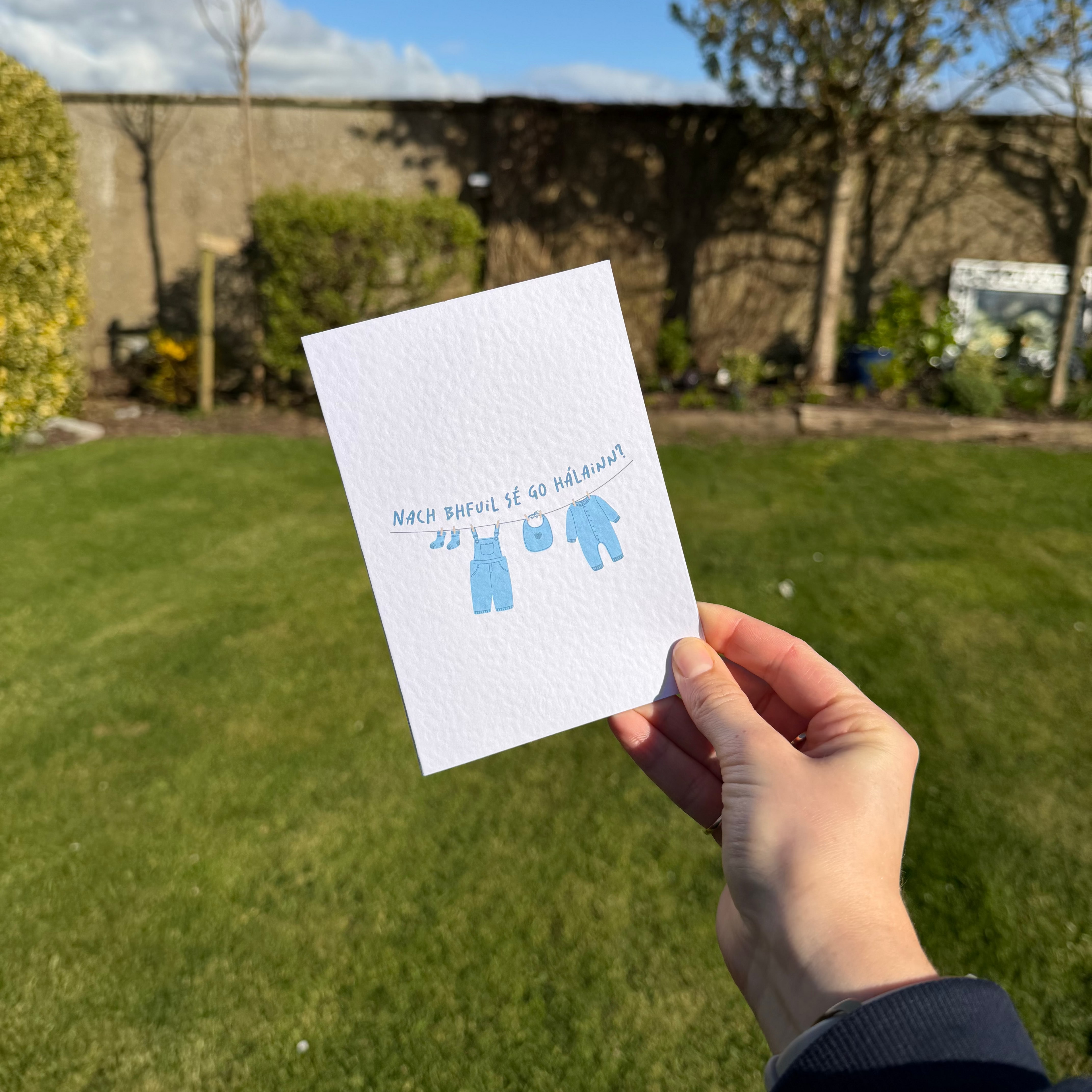 Nach bhfuil sé go hálainn? | Isn't he lovely? | Irish Greeting Card